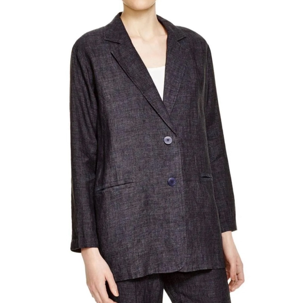 Women's Black Denim Style Blazer